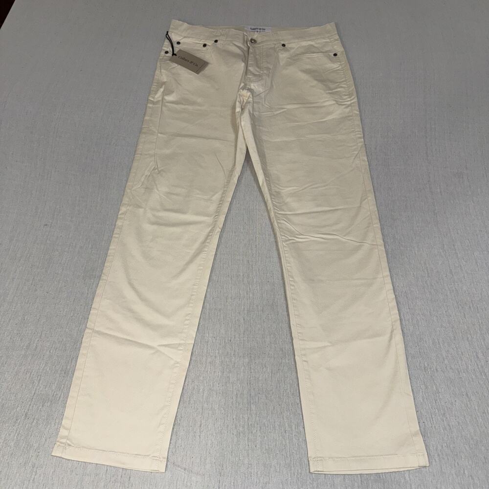 Collars & Co Pants Men 32x30 Stone 5Pocket CEO Stretch Nylon Rayon Spandex NWT